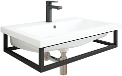 Sanflor Консоль под раковину Тайлер 70 черная – фотография-1